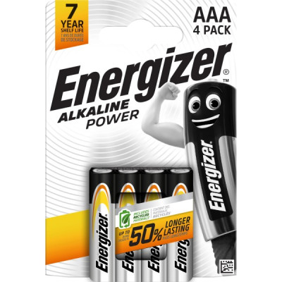 Set mit 4 R3 Energizer-Alkalibatterien